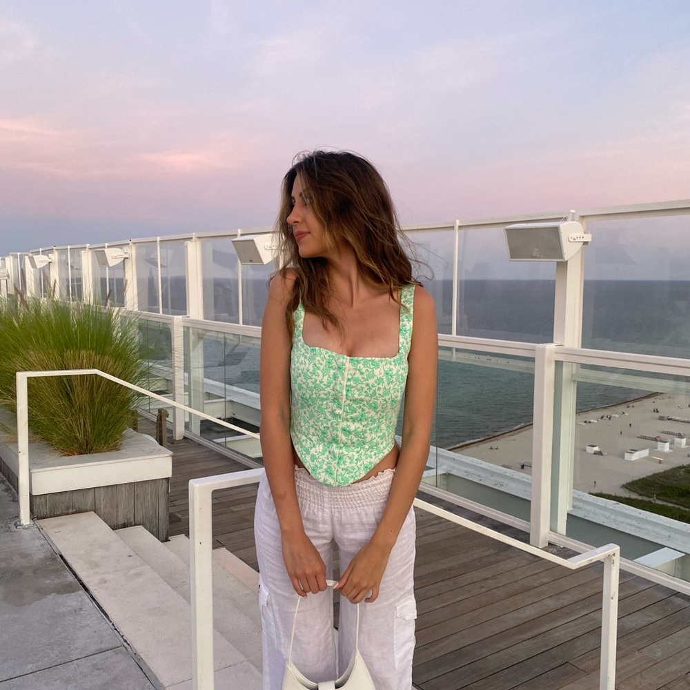 Zara Green Floral Top